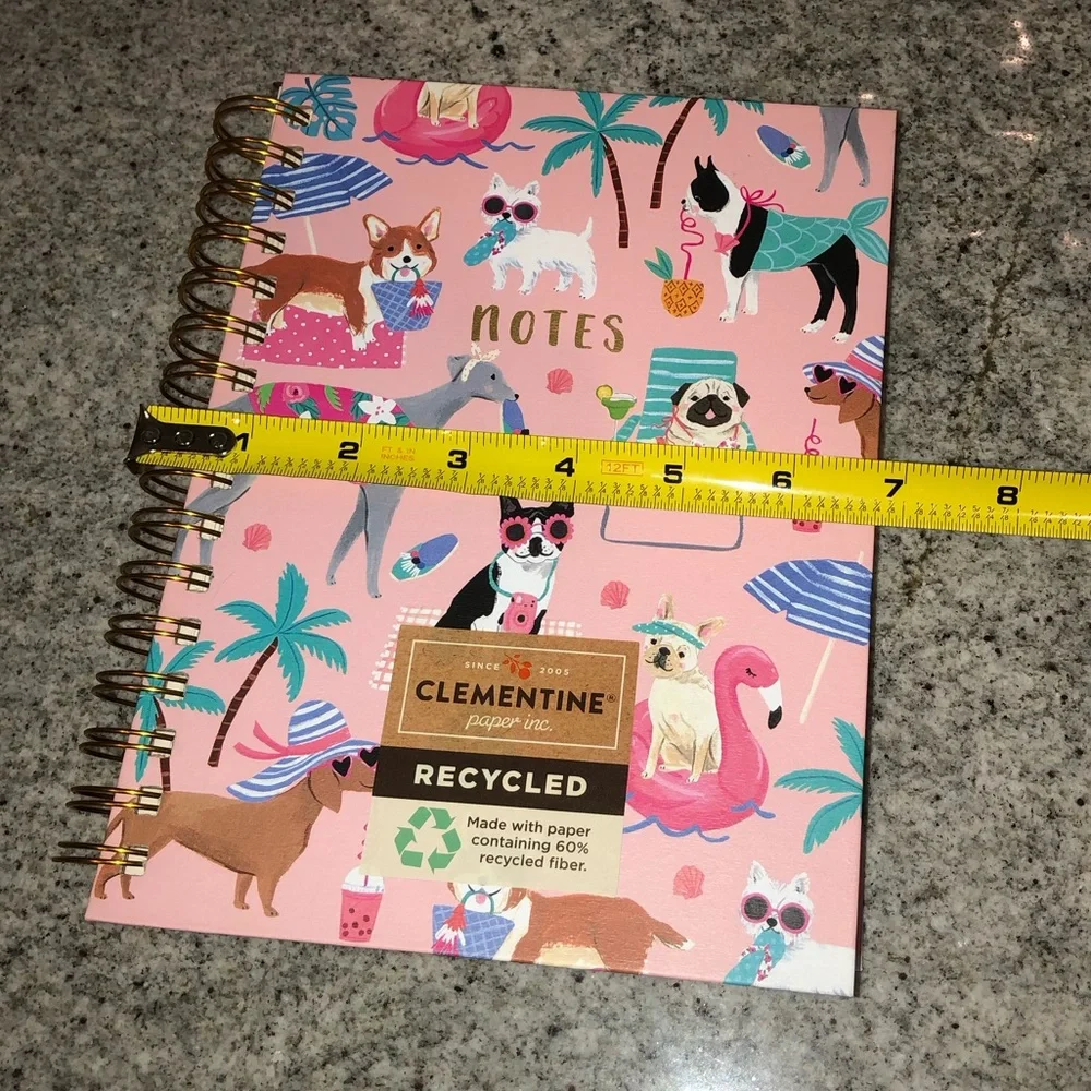 ✨NWT✨ Clementine Paper Spiral Notebook Journal Notebook Set of 2 Dog Print Theme - Picture 9 of 15